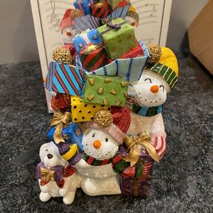 Fitz and Floyd Frosty Friends Musical Tuen Toy Land Snowman